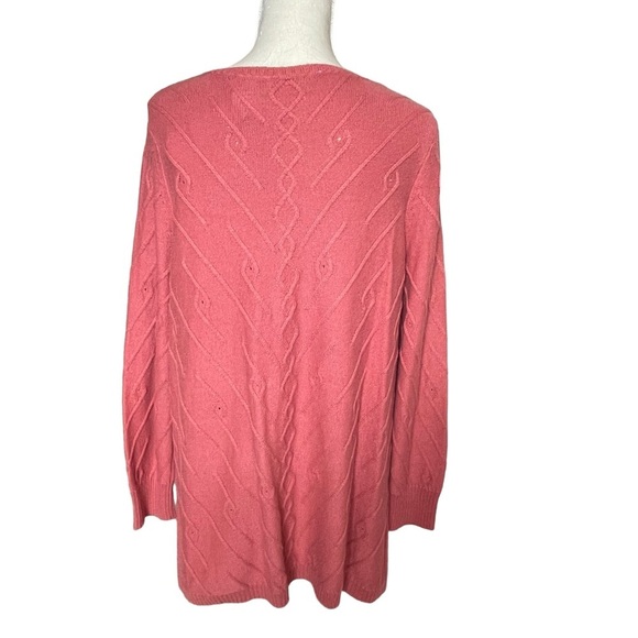 Soft Surroundings Women’s Caprisa Pointelle Wool Blend Tunic Sweater Size PL - Picture 4 of 8
